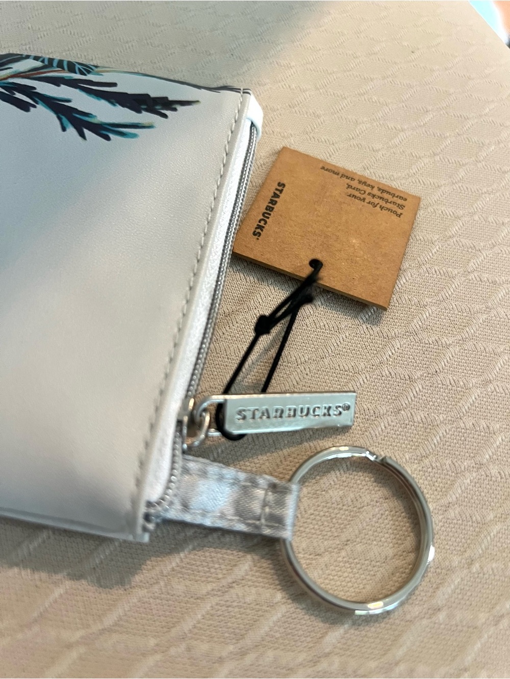 Starbucks Washington Small Zip Pouch/Coin/Key - White & Teal - Picture 3 of 5